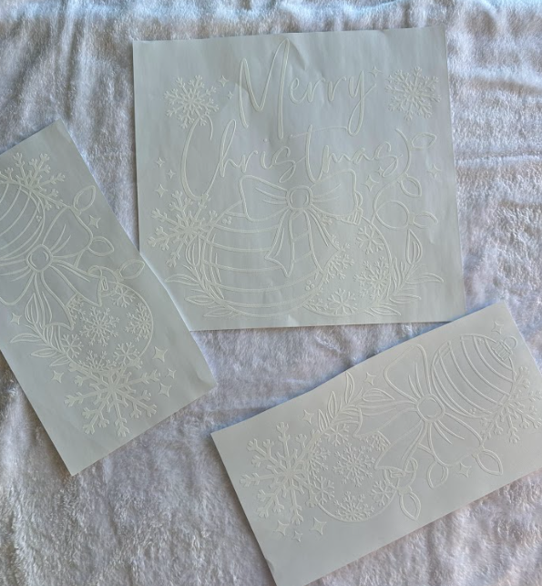 Merry Christmas - White print - with 2 sleeves