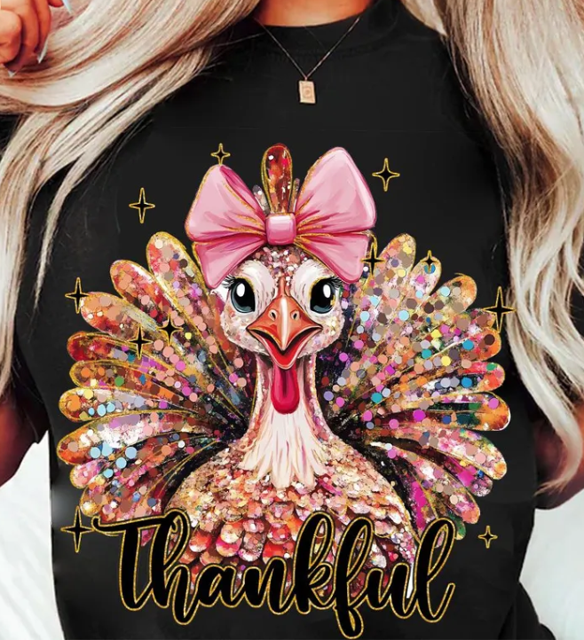 Colorful Turkey with a Bow