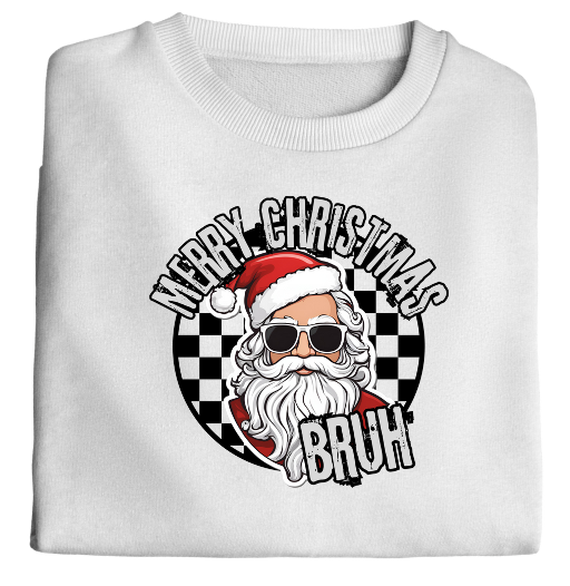 Merry Christmas Bruh - Santa Checkered (Adult)