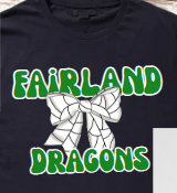 Fairland Dragons Volleyball Bow with Bubble Letters