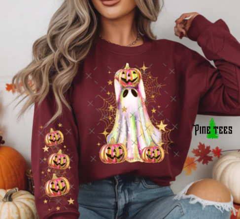 Gold Glitter Pumpkin Ghost