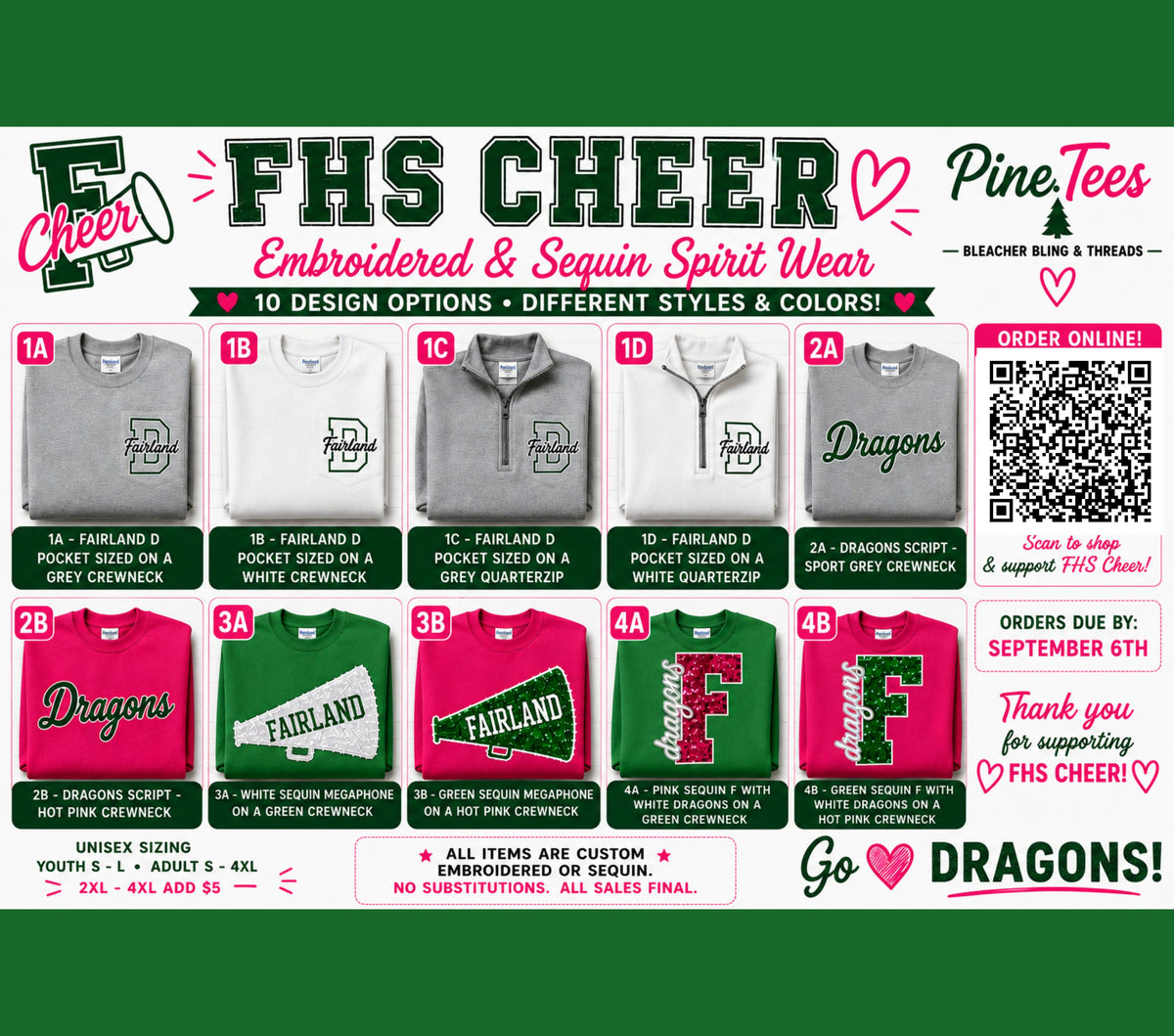 FHS CHEER EMBROIDERY FUNDRAISER