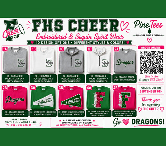 FHS CHEER EMBROIDERY FUNDRAISER
