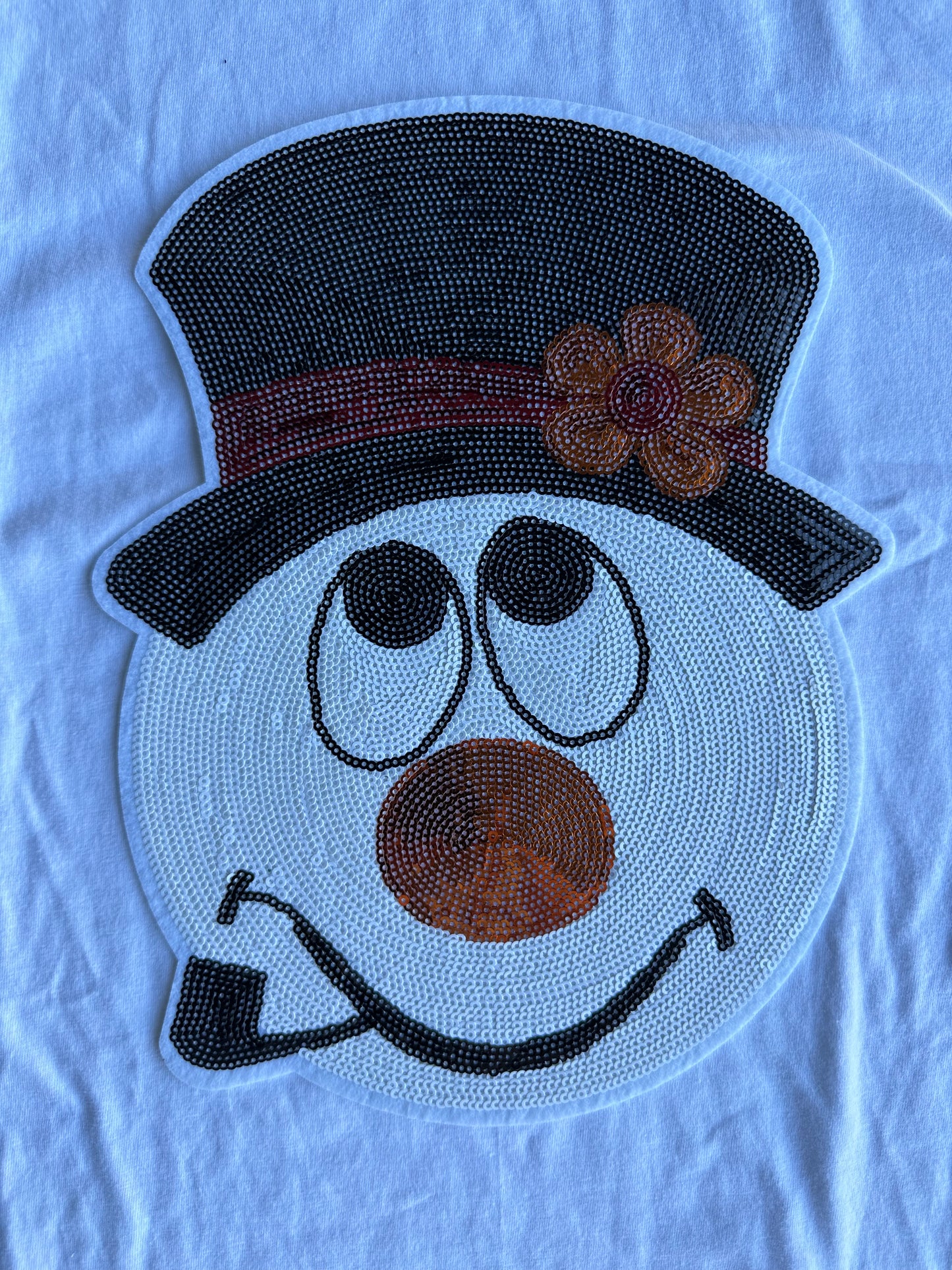 Frosty Snowman Sequin Patch