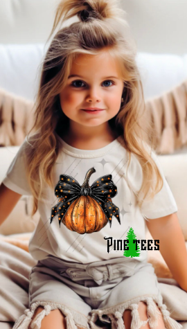 Youth Pumpkin with Black Bow