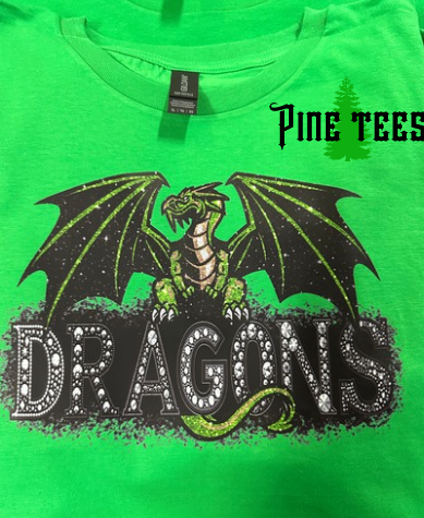 Dragon on Dragons with Faux Rhinestones and Glitter