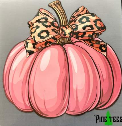 Pink Pumpkin with Bow