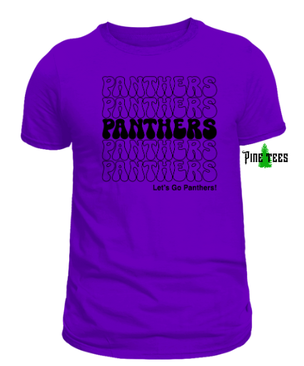 Panthers Repeat/Let's Go Panthers - Black Print