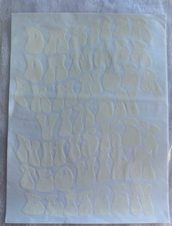 White Print - Reindeer Names