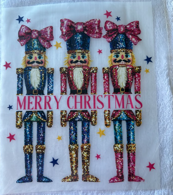 Faux Glitter Nutcrackers