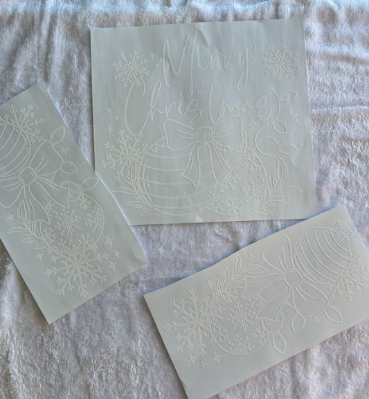 Merry Christmas - White print - with 2 sleeves