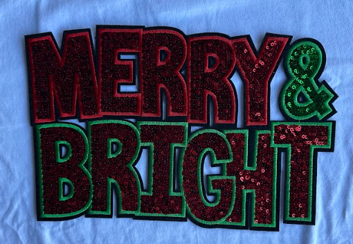 Merry & Bright - Sequin Patch