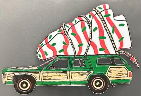Station Wagon Christmas Tree Cake
