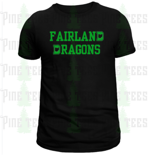 Fairland D Front & Back Print - Green