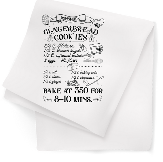 Tea Towel with Gingerbread Cookies Recipe