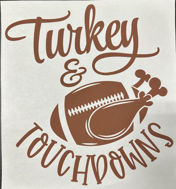 Turkey & Touchdowns (brown print)