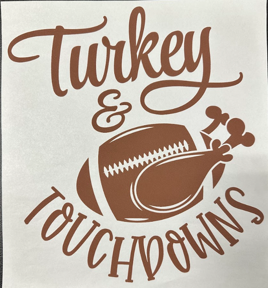 Turkey & Touchdowns (brown print)