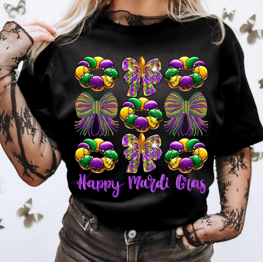 Mardi Gras - King Cake & Bows Collection