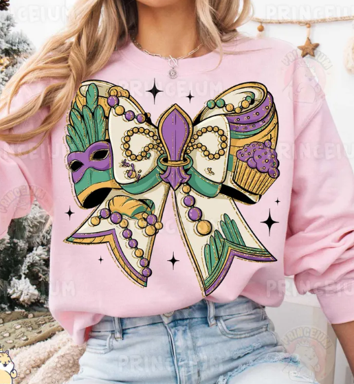 Mardi Gras - Fleur De Lis Bow