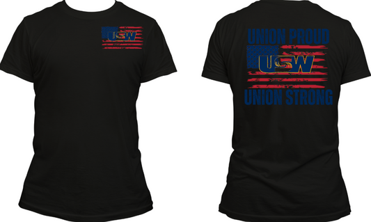USW Union Strong - Blue Text