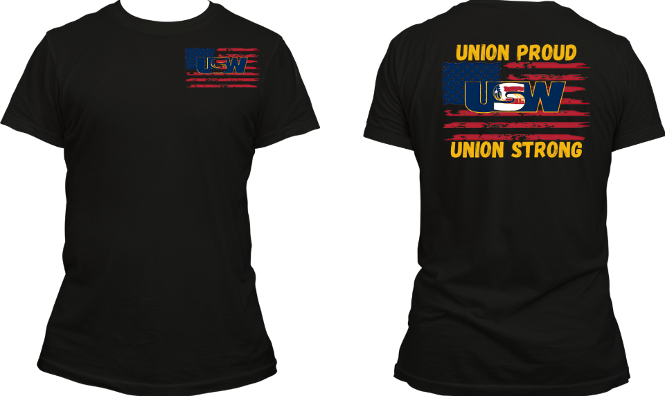 USW Union Strong - Yellow Text