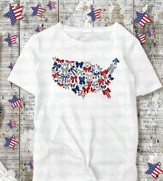 USA Map of Bows