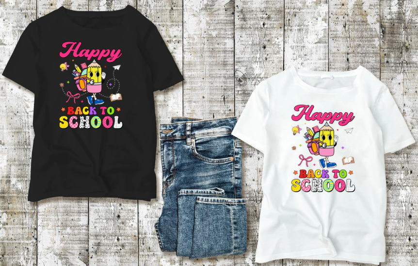 Happy Back to School Pencil with Backpack