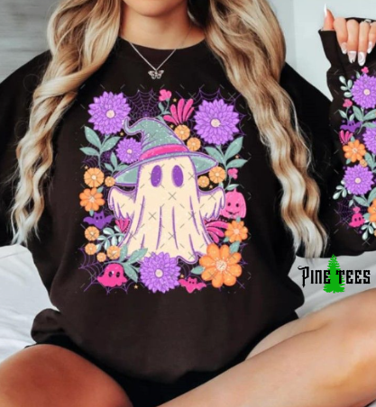Purple and Orange Floral Ghostie with Hat